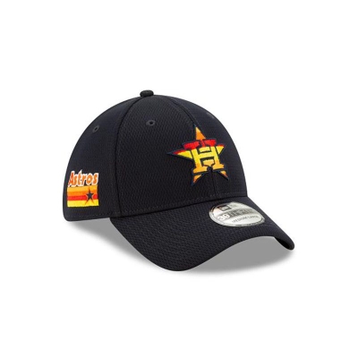 Blue Houston Astros Hat - New Era MLB 2021 Spring Training 39THIRTY Stretch Fit Caps USA0974526